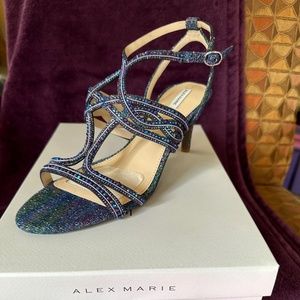 Alex Marie Penley Jeweled Strappy Dress Sandals Multi Colored